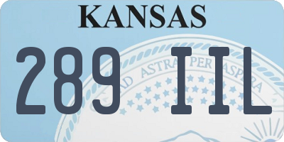 KS license plate 289IIL