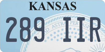 KS license plate 289IIR