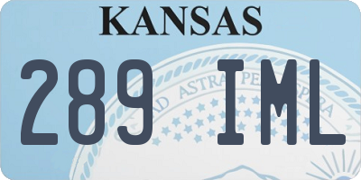 KS license plate 289IML