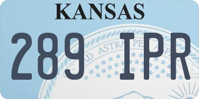 KS license plate 289IPR