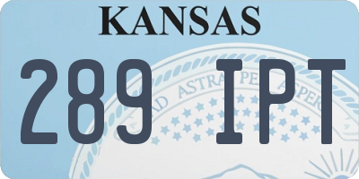 KS license plate 289IPT