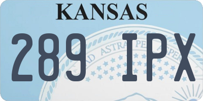 KS license plate 289IPX
