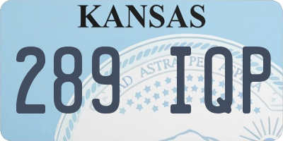 KS license plate 289IQP