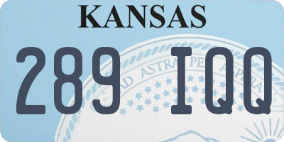 KS license plate 289IQQ