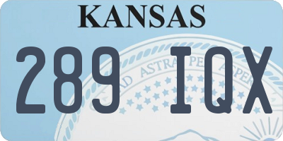 KS license plate 289IQX