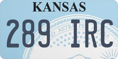 KS license plate 289IRC