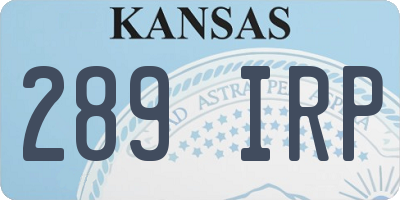 KS license plate 289IRP