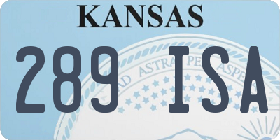KS license plate 289ISA
