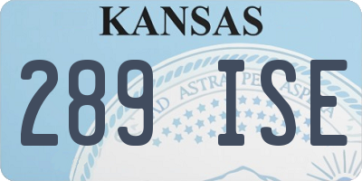 KS license plate 289ISE