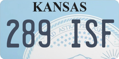 KS license plate 289ISF
