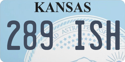 KS license plate 289ISH