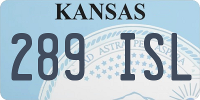 KS license plate 289ISL