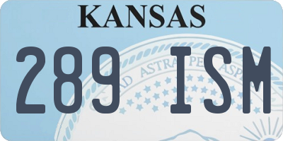 KS license plate 289ISM