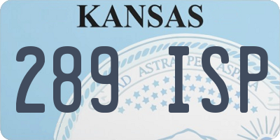 KS license plate 289ISP