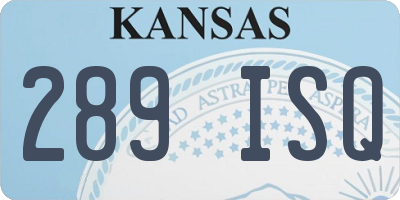 KS license plate 289ISQ