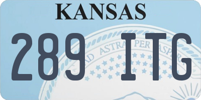 KS license plate 289ITG