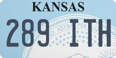 KS license plate 289ITH