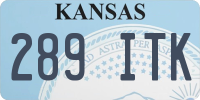KS license plate 289ITK