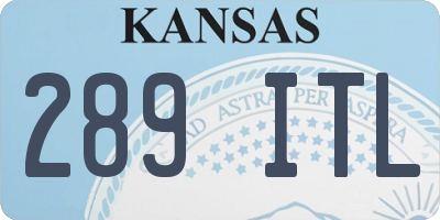 KS license plate 289ITL