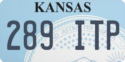KS license plate 289ITP
