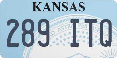 KS license plate 289ITQ