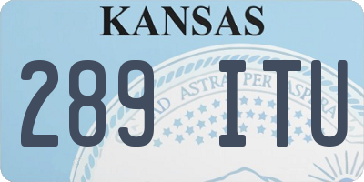 KS license plate 289ITU