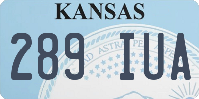 KS license plate 289IUA
