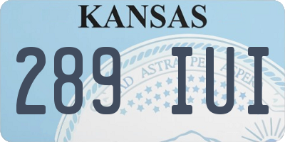 KS license plate 289IUI