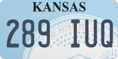 KS license plate 289IUQ