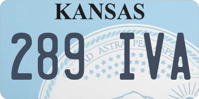 KS license plate 289IVA