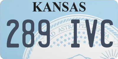 KS license plate 289IVC