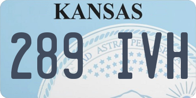 KS license plate 289IVH