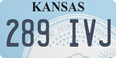 KS license plate 289IVJ