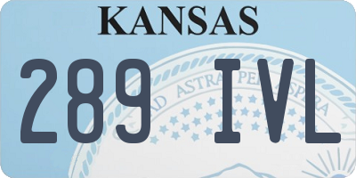 KS license plate 289IVL
