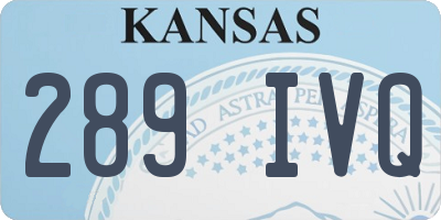 KS license plate 289IVQ