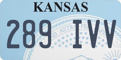 KS license plate 289IVV
