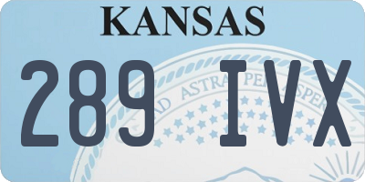 KS license plate 289IVX