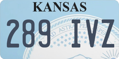 KS license plate 289IVZ