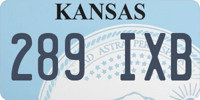 KS license plate 289IXB