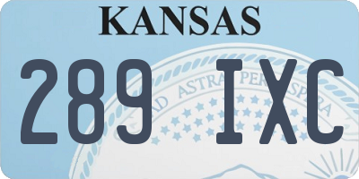 KS license plate 289IXC