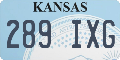 KS license plate 289IXG