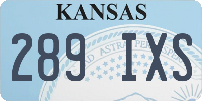 KS license plate 289IXS