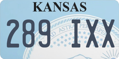 KS license plate 289IXX