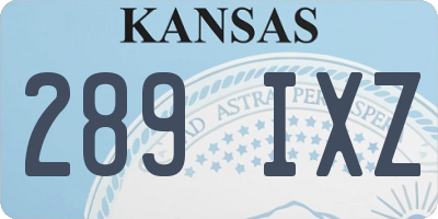 KS license plate 289IXZ