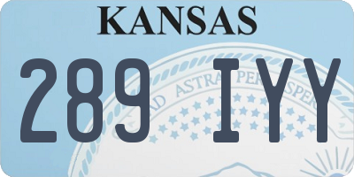 KS license plate 289IYY