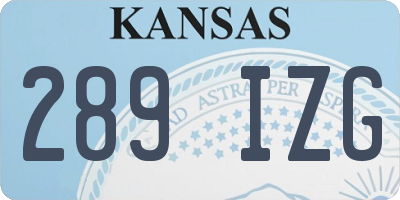 KS license plate 289IZG