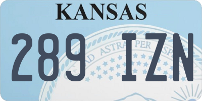 KS license plate 289IZN