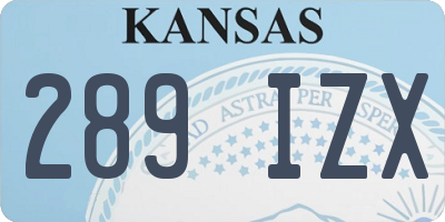KS license plate 289IZX