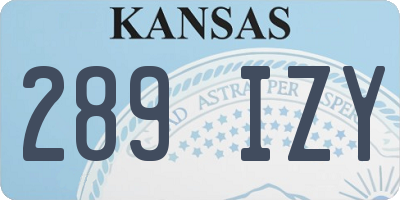 KS license plate 289IZY