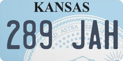 KS license plate 289JAH